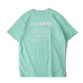 tシャツ Subciety サブサエティ LABEL SS TEE Green 半袖Tシャツ カットソー メンズ レディース
