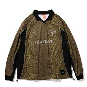 �V���c FLATLUX �t���b�g���b�N�X LSFB L/S Shirt Tokyo night Sharp Navy Leopard CAMO �T�b�J�[�V���c �W���[�W �����Y ���f�B�[�X
