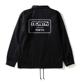 ストーミー STORMY ジャケット T/C LOGO MARK Snap Coach Jacket Black コーチジャケット アウター メンズ レディース