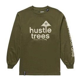 エルアールジー LRG Tシャツ HUSTLE TREES LS TEE / MILITARY GREEN 長袖Tシャツ カットソー