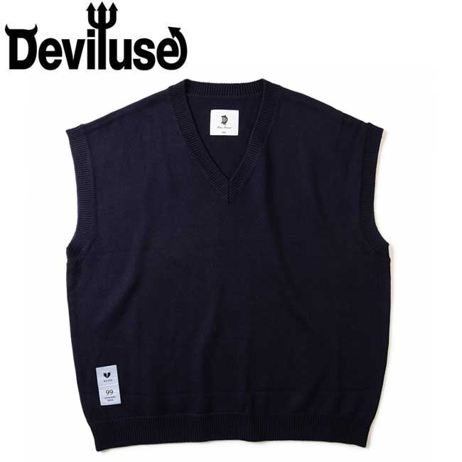 デビルユース DEVILUSE ベスト Knit ニットベスト Black Vest 最大64％オフ 日本最大級 ブラック
