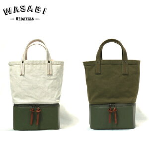 �N�[���[�o�b�O WASABI ���T�r Beer Cooler Canvas Tote BAG OliveGreen Beige �r�A�[�N�[���[�o�b�O �����Y ���f�B�[�X