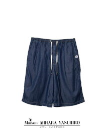 【Maison MIHARA YASUHIRO / メゾン ミハラヤスヒロ】 【23SS】【in・stru(men-tal).】テンセルデニム ショートパンツ / TENCEL DENIM SHORTS / インディゴ