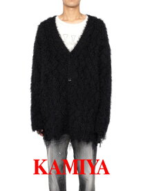 【KAMIYA / カミヤ】 【24SS】シャギー カーディガン / SHARGY CARDIGAN / ブラック