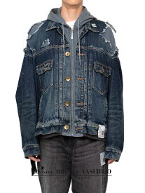 【Maison MIHARA YASUHIRO / メゾン ミハラヤスヒロ】 【24SS】デニム フーデッド ジャケット / DENIM HOODED JACKET / インディゴ