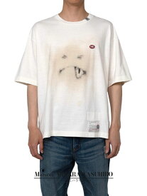 【Maison MIHARA YASUHIRO / メゾン ミハラヤスヒロ】 【24SS】スマイリー フェイス プリント Tシャツ2 / SMILY FACE PRINTED TEE2 / ホワイト