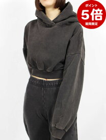 期間限定P5倍【entire studios / エンタイアスタジオ】 クロップド ヘビー フード / CROPPED HEAVY HOOD / WASH BLACK(ウォッシュブラック)