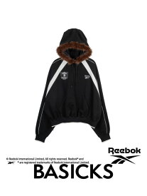 【BASICKS / ベイシックス】 【25AW】リーボック コラボ ユニフォーム スウェット パーカー / × REEBOK UNIFORM SWEAT HOODIE / ブラック