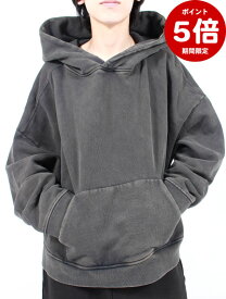 期間限定P5倍【entire studios / エンタイアスタジオ】 ヘビー プルオーバー フーディー パーカー / HEAVY HOOD / WASHED BLACK（ウォッシュブラック）