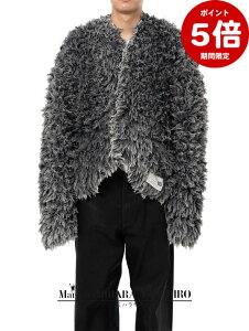 ԌP5{yMaison MIHARA YASUHIRO / ] ~nXqz y25AWzu[` VM[ jbg J[fBK / BLEACHED SHAGGY KNIT CD / ubN