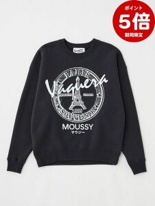 ���Ԍ���P5�{�yVAQUERA × MOUSSY / ���@�P�� × �}�E�W�[�z �y26SS�z�I�[�o�[�T�C�Y�h �X�E�F�b�g�V���c / VQ OVERSIZED SWEATSHIRT / �u���b�N