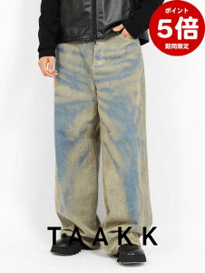 ���Ԍ���P5�{�yTAAKK / �^�[�N�z �y26AW�z���C�h �f�j�� / WIDE DENIM / INDIGO BLEACH(�C���f�B�S�u���[�`)