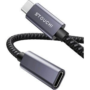 Stouchi USB Type-C �����P�[�u�� �yPD100W/5A�}���[�d�E10Gbps�����]���E4K@60Hz�f���o�́zUSB 3.2 Gen2 / Thunderbolt 3�Ή� �o����Type-C �I�X-���X �A���~���� ���ϋv�i�C�����ґg MacBook/iPhone/Galaxy/Switch / PSVR2 / 
