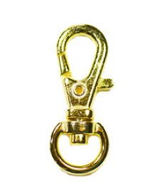 アクセサリーパーツ 金具 ナスカンキーホルダー 金色 ゴールドカラー ちょっと小さめMサイズ 回転カンタイプ 10コ入りサービスパック