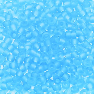 丸小ビーズ アクアマリンマット すりガラス