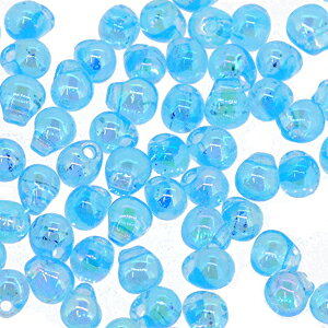 ドロップビーズ 3.4×4mm アクアマリンAB アクアマリンオーロラ