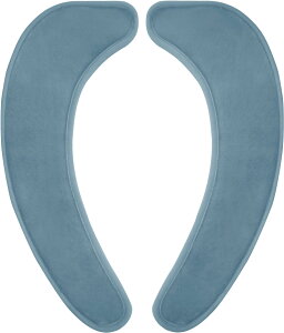 オカトー ナチュラル 貼るだけ便座シート ブルー 【U型 O型 洗浄暖房型 兼用 洗濯OK 無地 ふわふわ シンプル おしゃれ 1人暮らし 新生活】