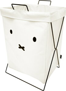 オカトー miffy ランドリーバスケット 横型 49L 顔だけミッフィー 【折りたたみ ミッフィー ボリス Dick Bruna ディックブルーナ 北欧 収納 洗濯かご】