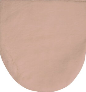 オカトー pupumof ラビットファー調 兼用フタカバー ダスティピンク 【ふわふわ おしゃれ トイレ用カバー O型 U型 洗浄 暖房 吸着 洗える 洗濯 滑り止め】