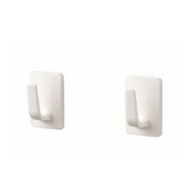 パール金属 HB-5548 マグ・ピット フック2個組 フック 突起 かける マグネット 磁石 くっつく 簡単 楽々 浮かす 収納 片付け キッチン お風呂場 洗面所 部屋 玄関 リビング 家 職場 お店 飲食店 掃除道具 スポンジ たわし 清潔 衛生的 シンプル ホワイト セット