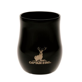 キャプテンスタッグ UE-3623 「香る」真空二重タンブラー240（セラミックブラック）保温保冷 ステンレス製 セラミック