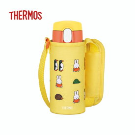 サーモス 真空断熱ストローボトル 0.41L ミッフィー イエローオレンジ FJV-400FB Y-OR 【THERMOS 水筒 子供用 キッズ ワンタッチ MIFFY 食洗機対応 保冷 パッキン一体型 ポーチ付き】
