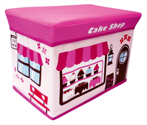ラクラク座れるおもちゃ箱 人気ブランド 収納ボックス 2160円以上送料無料 ユーカンパニー 超目玉 ケーキショップ 14612 ストレージボックススツール