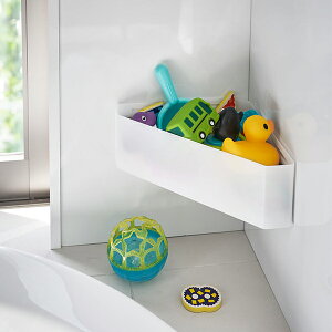 【送料無料】4598 BT-CD WH マグネットバスルームコーナーおもちゃラック ミスト ホワイト