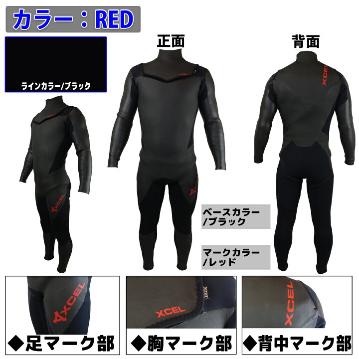 楽天市場】19-20 XCEL エクセル セミドライ ウェットスーツ ウエット 