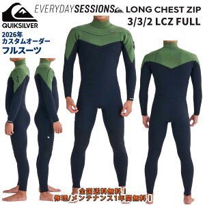 26 QUIKSILVER �N�C�b�N�V���o�[ �E�G�b�g�X�[�c �t���X�[�c EVERY DAY SESSIONS LONG CHEST ZIP �J�X�^���I�[�_�[ �E�F�b�g�X�[�c �t�ėp �����Y���f�� 2026�N 3/3/2 LCZ FULL �i�� QWT261745 ���{���K�i