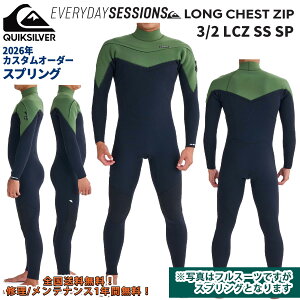 26 QUIKSILVER �N�C�b�N�V���o�[ �E�G�b�g�X�[�c �X�v�����O EVERY DAY SESSIONS LONG CHEST ZIP �J�X�^���I�[�_�[ �E�F�b�g�X�[�c �t�ėp �����Y���f�� 2026�N 3/2 LCZ SS SP �i�� QWT261748 ���{���K�i