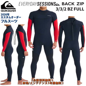 26 QUIKSILVER �N�C�b�N�V���o�[ �E�G�b�g�X�[�c �t���X�[�c EVERY DAY SESSIONS BACK ZIP �J�X�^���I�[�_�[ �E�F�b�g�X�[�c �t�ėp �����Y���f�� 2026�N 3/3/2 BZ FULL �i�� QWT261749 ���{���K�i