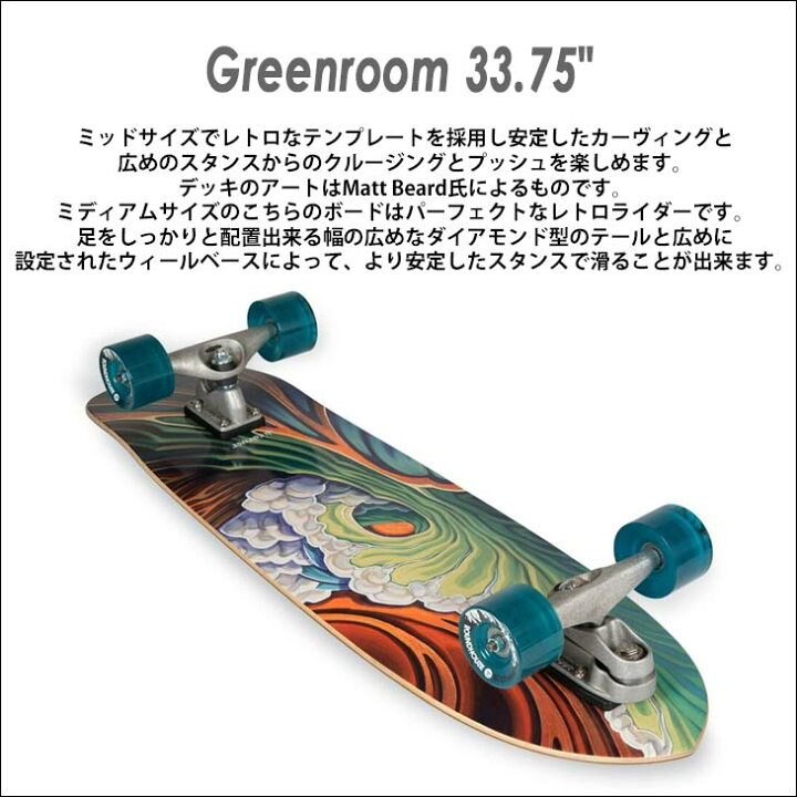 楽天市場】CARVER カーバー スケートボード Greenroom グリーンルーム  