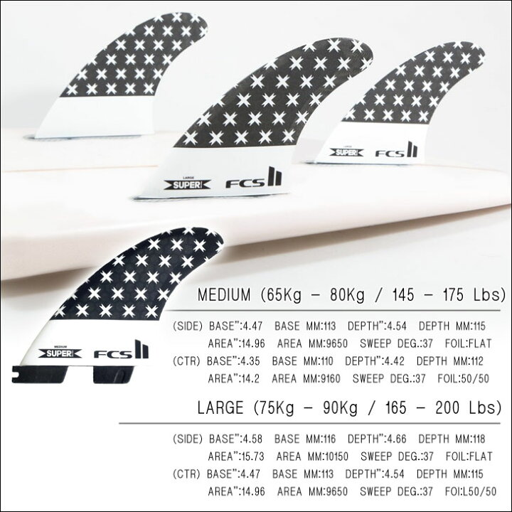 楽天市場】FCS2 フィン Super Brand Tri Fins SB スーパーブランド  