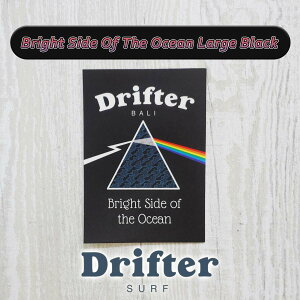 DRIFTER surf shop & cafe �h���t�^�[ �T�[�t�V���b�v�A���h�J�t�F �X�e�b�J�[ �V�[�� �l�p �u���b�N �o���� BALI �C �T�[�t�B�� �v���[���g ��tp Bright Side Of The Ocean Large Black �i�� DFTRUST074BLK