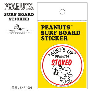 y10/4`10/8Gg[P10{zSNOOPY Xk[s[ s[ibc T[t{[h XebJ[ SURF'S UP V[ T[tB PEANUTS SURF BOARD STICKER i SNP-19011 {Ki