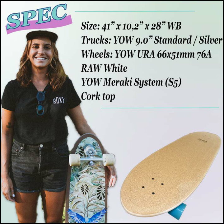 楽天市場】YOW SURF SKATE ヤウ スケートボード CALMON 41” サーフ 
