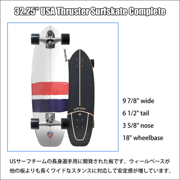 楽天市場】CARVER カーバー スケートボード USA Thruster スラスター  