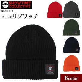25/26 スノー SHOWTIME COLLECTIVE ショータイム コレクティブ ニット帽 リブワッチ ビーニー 帽子 普段使い スノー小物 雪 雪山 スノボ スキー ウィンタースポーツ ユニセックス 2025年 2026年 品番 KC-011 KC011 日本正規品