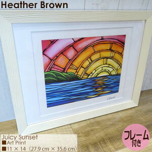 Heather Brown Art Japan wU[uE Juicy Sunset Art Print MATTED PRINTS }bgvg A[gvg t[t _u}bgdグ zZbg G nC fB[X Ki