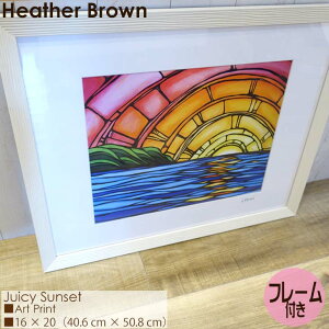 Heather Brown Art Japan wU[uE Juicy Sunset Art Print MATTED PRINTS }bgvg A[gvg t[t VO}bgdグ zZbg G nC fB[X Ki