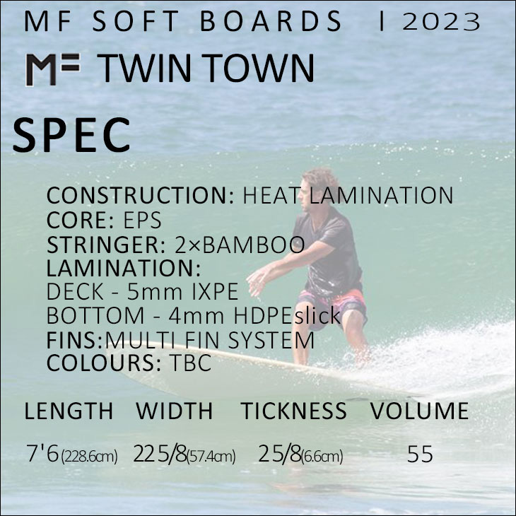 2023年モデル ミックファニング ソフトボード TWIN TOWN 7'6 ツインタウン サーフボード MICK FANNING MF soft  boards シリーズ 日本正規品 | オーシャン スポーツ