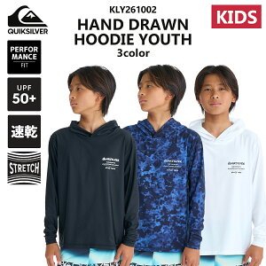 2026N2{`3{o \񏤕i 26 SS QUIKSILVER NCbNVo[ LbY bVK[h HAND DRAWN HOODIE YOUTH  t[fB[ t[ht  v[ C  AEghA T[tB }X