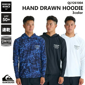 2026N2{`3{o \񏤕i 26 SS QUIKSILVER NCbNVo[ bVK[h HAND DRAWN HOODIE t[fB t[h vI[o[  gbvX S T[tB Y 2026Nt i QLY26100