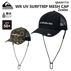 y12/4`12/10Gg[P10{z2026N2{`3{o \񏤕i 26 SS QUIKSILVER NCbNVo[ T[tnbg WR UV SURFTRIP MESH CAP UPF50+ Xq nbg H T[tB }X|[c 