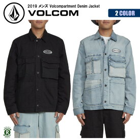 19 VOLCOM ボルコム カバーオール ストレッチ デニム ジャケット ポケット 裏地チェック メンズ 2019秋冬モデル Volcompartment Denim Jacket 品番 A2101900 A2101909 日本正規品