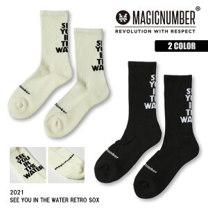 �y4/4�`4/9�G���g���[��P10�{�z21 MAGIC NUMBER �}�W�b�N�i���o�[ �\�b�N�X SEE YOU IN THE WATER RETRO SOX �C�� �R�� �h�L �ϋv 2021�N�t�� ���j�Z�b�N�X �����Y ���f�B�[�X �i�� 21SS-MN-1019 ���{���K�i
