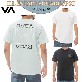 25 SS RVCA ルーカ ラッシュガード ILL ESCAPE SQUARE SFST 半袖 トップス Tシャツ ラッシュT 水着 速乾 UVカット アウトドア ロゴ シンプル サーフィン マリンスポーツ メンズ 2025年春夏 品番 BF041870 BF041-870 日本正規品