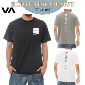 25 SS RVCA ルーカ ラッシュガード ILL RVCA ESCAPE SFST 半袖 トップス Tシャツ ラッシュT 水着 速乾 UVカット アウトドア ロゴ シンプル サーフィン マリンスポーツ メンズ 2025年春夏 品番 BF041871 BF041-871 日本正規品