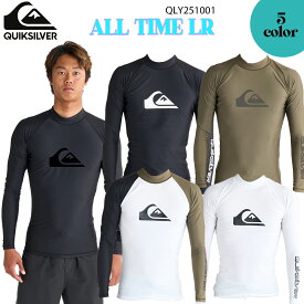 25 QUIKSILVER クイックシルバー ラッシュガード ALL TIME LR 長袖 水着 トップス ロゴ サーフィン メンズ 2025年春夏 品番 QLY251001 日本正規品